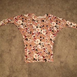 Amelia James Pink Floral Cottonwood Top